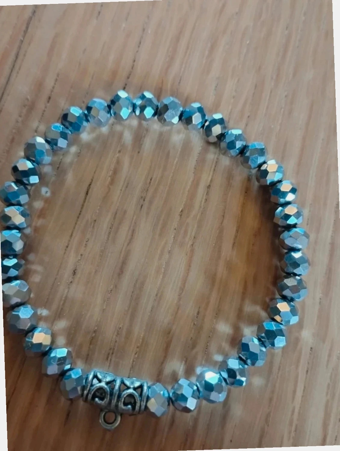 Brazalete de fantasía plateado elástico – photo 3